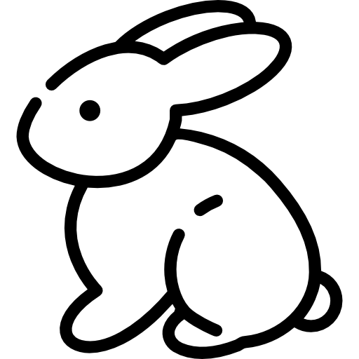 Rabbit iconography, attributed to Freepik on Flaticon